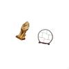 Majestic Lion Art Figurine with Elegant Wood Display Collectible Ornament And Organizer for Home