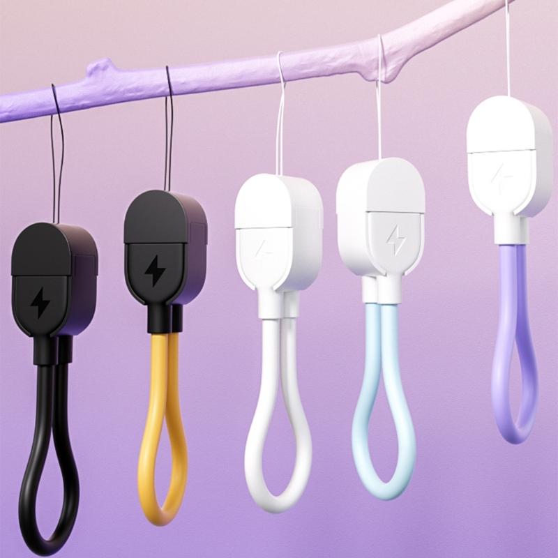 Short Type C To Type C Cable PD60W Fast Charging Wire Keychain Design for Phone 15/16 S24 Note 20 Phone 16.50cm/6.5inch