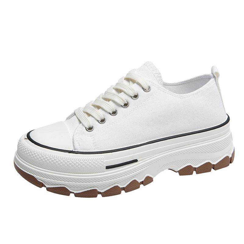 

Spring new canvas shoes women s Hong Kong style fashion little white shoes student platform sports shoes casual versatile ins single 41 білий