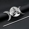 Vintage Nordic Metal Hollow Butterfly Hair Stick For Women Men Fashion Silver Color Viking Amulet Handmade Alloy Hair Accessory