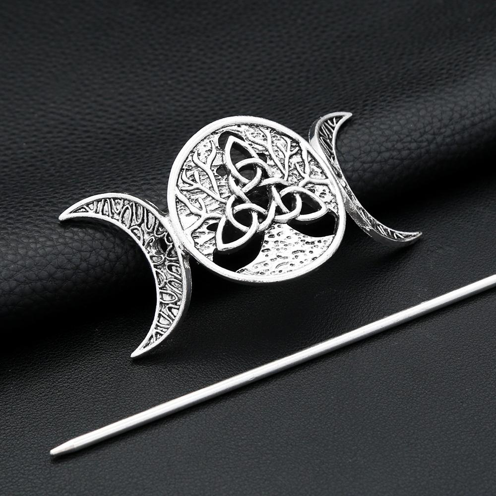 Vintage Nordic Metal Hollow Butterfly Hair Stick For Women Men Fashion Silver Color Viking Amulet Handmade Alloy Hair Accessory