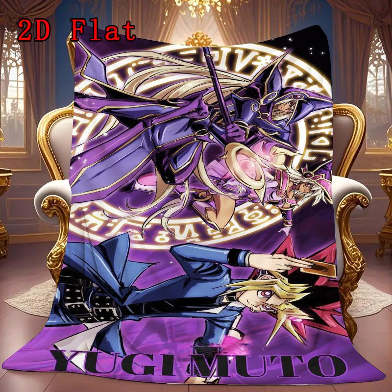 Yu-Gi-Oh Dark Magician 2D Flat Pattern Flannel Blanket High quality All Seasons Warmth and Comfort Perfect for Christmas Gifts.MMT0918609
