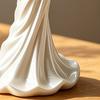 Ornaments with Formal Dress Shape Vase 3D One-Piece Molding Pearlescent Texture Flower Arrangement Ornament for Home Decor