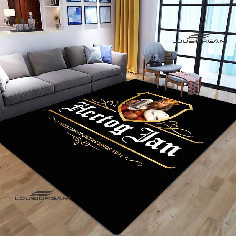 Hertog jan LOGO Teppich Wohnzimmer Schlafzimmer rutschfeste Teppiche Yogamatte Outdoor-Teppich Kawaii-Teppich Läufer Geburtstagsgeschenk