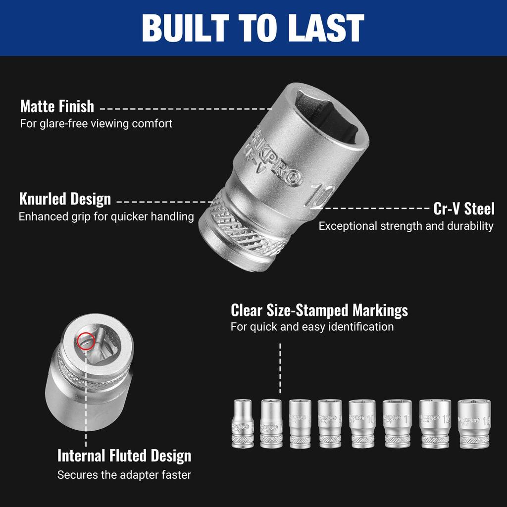 WORKPRO Socket Wrench Driver Bit Ratchet Mini Ratchet Ratchet Extension Bit Storage and Stool Buckle for and Automotive 34-Piece Set, Set, Set, 6.35mm