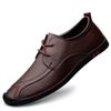Casual leather shoes large size soft leather soft sole Doudou shoes lightweight breathable driving shoes