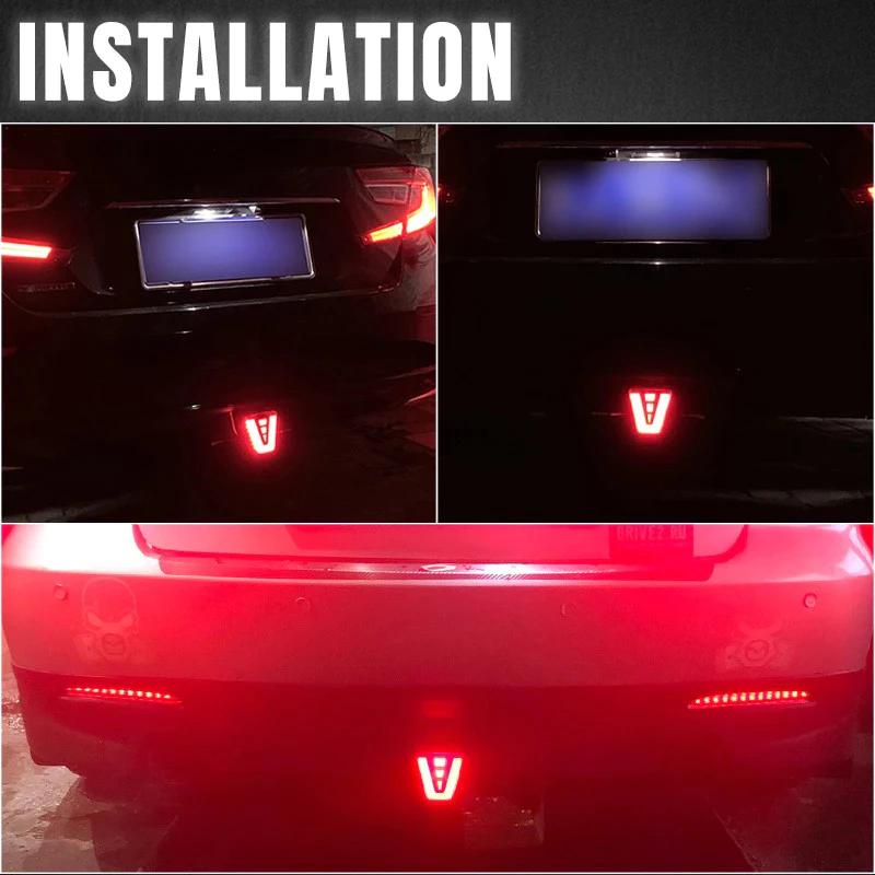 1Pcs F1 Style LED Brake Light Universal Car Rear Driving Fog Pilot Lights Tail Third Brake Lamp Signal Lamp For Auto Moto 12V