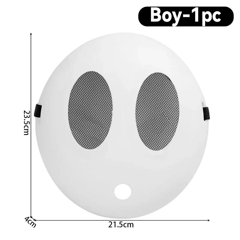 

Game Bros Shy Guy Mask White Anime Mask Unisex Kid Adult Funny Full Face Masks Halloween Costume Cosplay Party Props Accessories