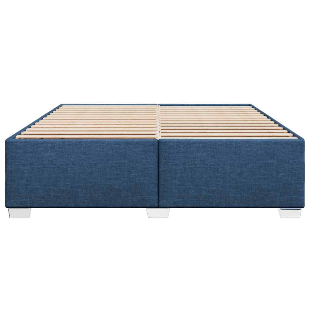 Bed Frame without Mattress Blue 200 x 200 cm Fabric