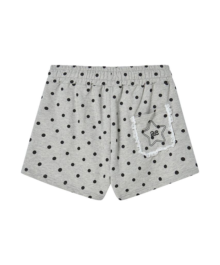 AWESOME STUDIO Dot Pattern Star Pants Melange Gray