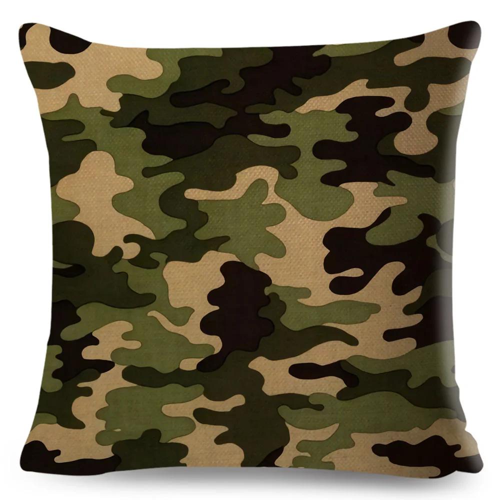 Heimdeko Geometrische Kissenbezüge Dekorative Militär-Camo Kissenbezüge Schlafzimmer Wohnzimmer Sofa Autos