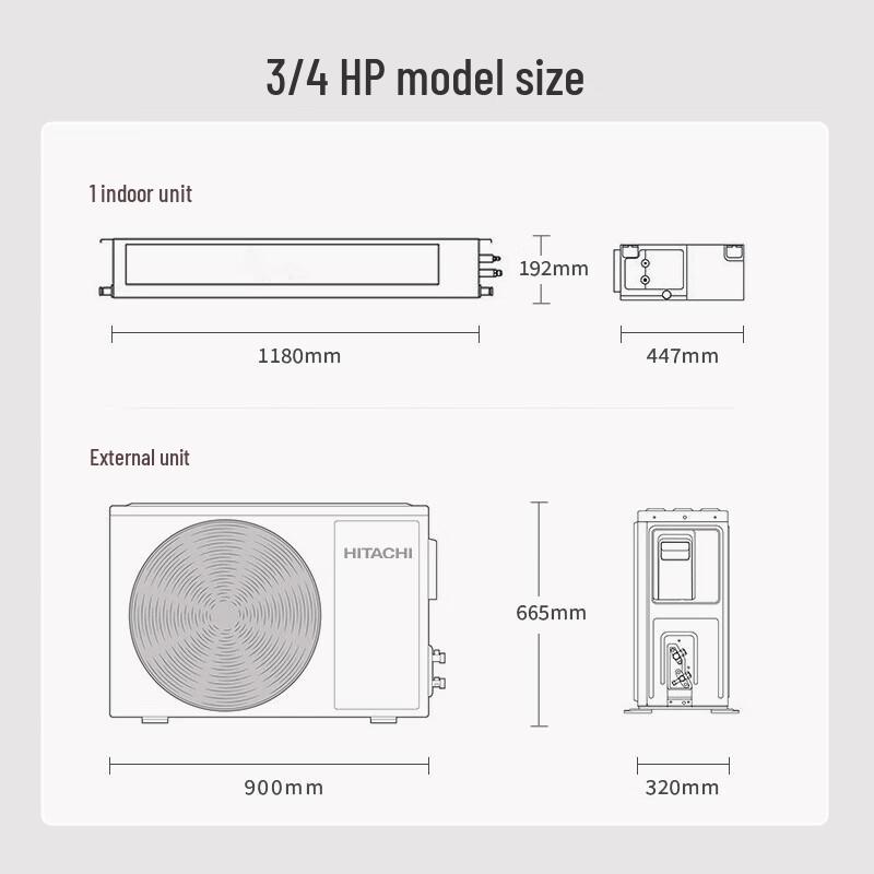 Hitachi U-Enjoy 1-to-1 Ducted Central Air Conditioner