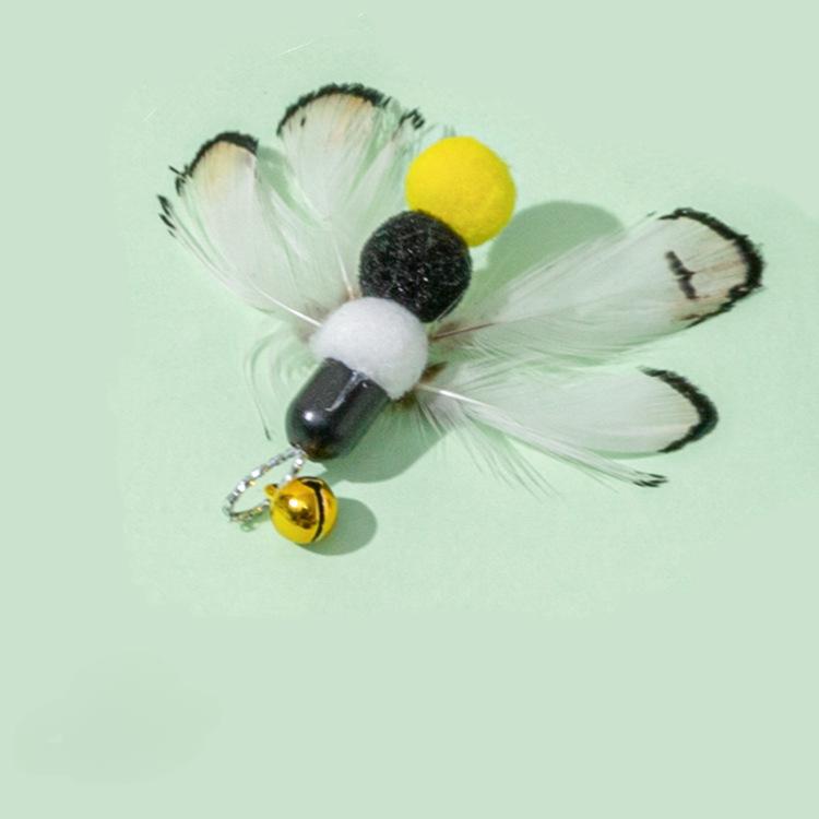 

Интерактивная игрушка-перо для кошек, аксессуары, фальшивая игрушка с колокольчиком, сменный наполнитель, обучающие игрушки для котят