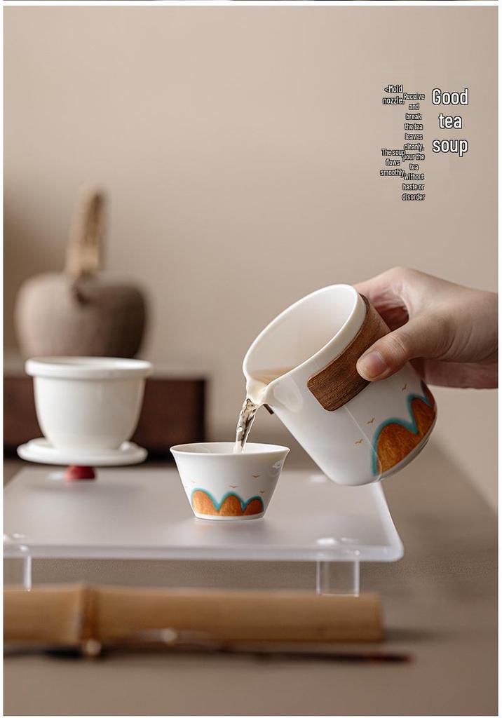 Thousand Li Mountains & Rivers Kung Fu Tea Set Gift Box - Cultural Souvenir with Custom Logo