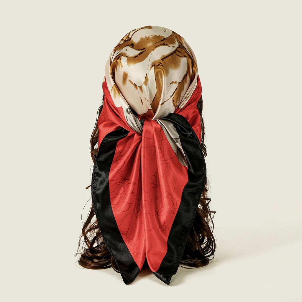 90*90cm Printed Square Scarf For Women Muslim Hijab Jacquard Scarf For Summer Lightweight Headsacarf Handkerchief Beach Shawls