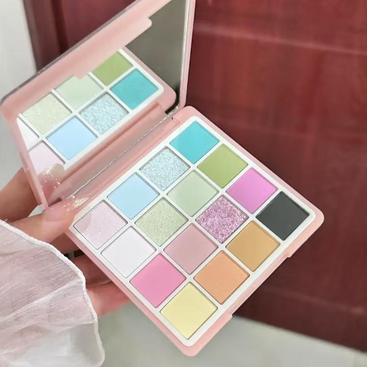 KAPEL 16-Color Multi-use Eyeshadow Palette: Matte, Glitter & Shimmer Finishes for Long-lasting Contour
