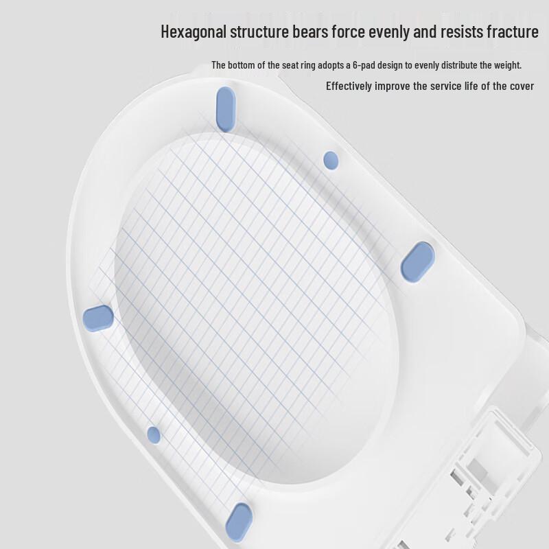 BSITN Universal Soft-Close Toilet Seat with Patented Handle