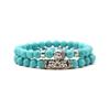 Womens Stone Bracelet Memorable Natural Stone Beads Bracelet Elegant Light Elastic Turquoise Buddha Jewelry Meaningful Beauty