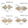 1 Pair Shiny Alloy Cardigan Collar Clips Holder Women Decor Crystal Cape Cloak Clasps Fasteners Buckle Brooch Clip
