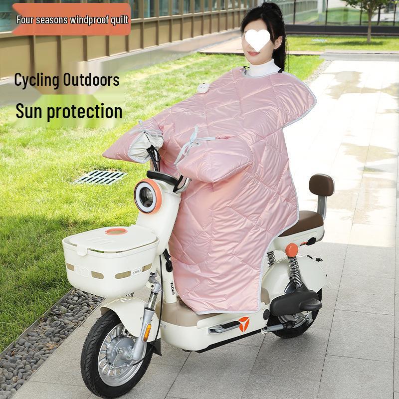 All-Season Electric Vehicle Windshield Cover: Universal Sun & Rain Protection, Waterproof, Thickened for Winter, Ideal for Motorcycles