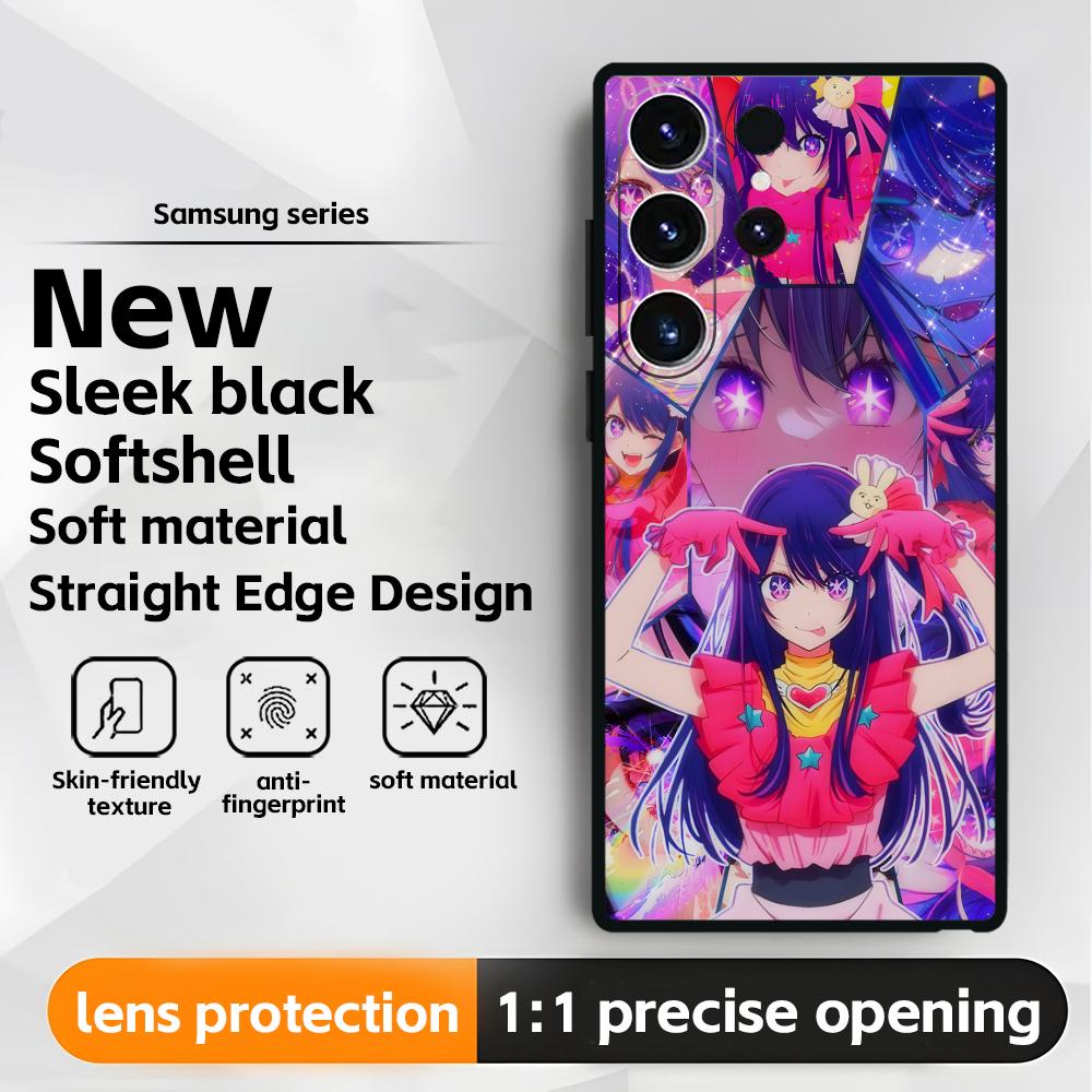 Anime Oshi no Ko  Phone Case For Samsung Galaxy S25 S24 S23 S22 S21 S20 Plus Ultra Note20 Soft Black