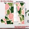 2D Flat Printing  JIT 2pcs   Curtains (Without Rod) Floral Curtain Bliss Chic Contemporary Curtains Versatile Fabric Curtains Home