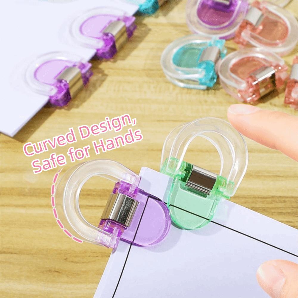 10 sztuk Plastikowy Klips do Stron Strong Clip Niewidoczna Nóżka Klips Skracający Dokumenty Oprawa