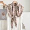 Cheongsam Shawl Women's Summer Outfit Simulation Silk Ethnic Style Triangle Scarf Cloak Versatile Tassel Travel Photo Scarf