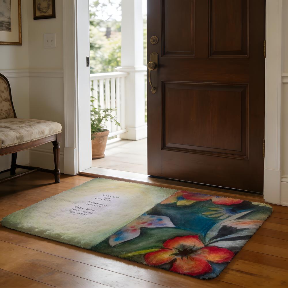 Floor Mat Soft Flannel Rug Non-Slip Absorbent Mat for Bathroom Bedroom Home Decor Adrianne Lenker