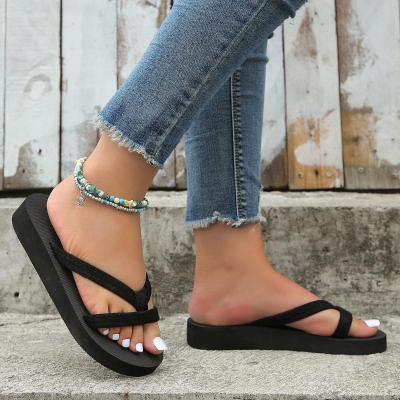 Женская обувь Летние женские тапочки Женские сандалии с квадратным носком Однотонные — фото 5