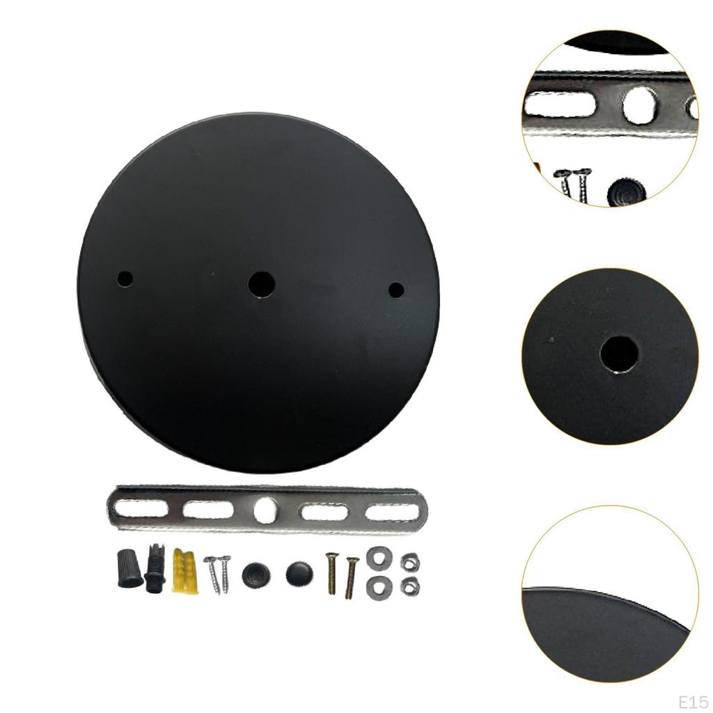 Canopy Kit Chandelier Ceiling Plate with Mounting Hardware Retro Style for Pendant Lamp Iron