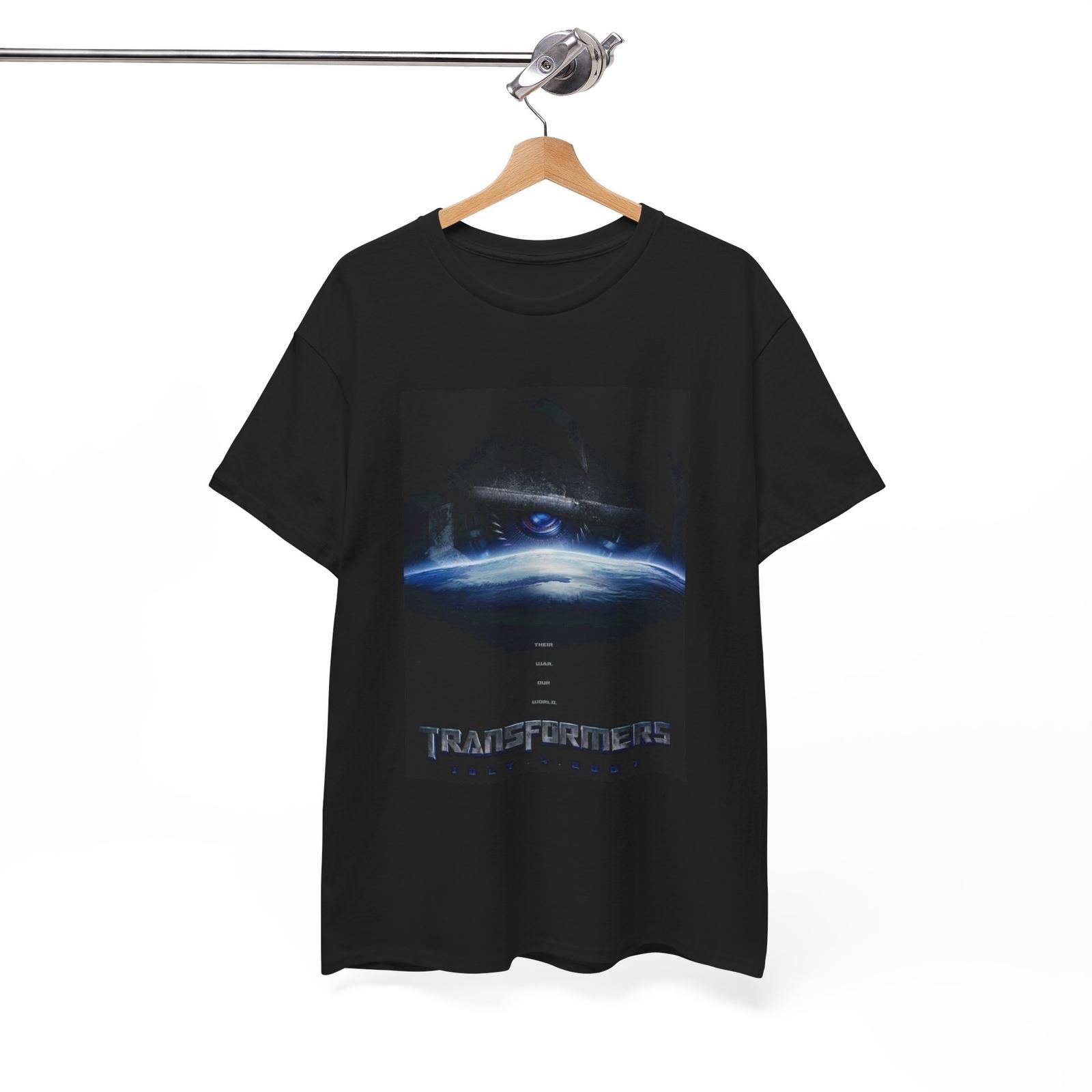 Transformers T shirt Retro Movie Poster Space Alien War Unisex Heavy Cotton Tee L