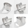 Fashionable Geometric Bangle/Finger Ring Handmade Wide Cuff Bangle Unisex Fashion Jewelry for Stylish Women and Men