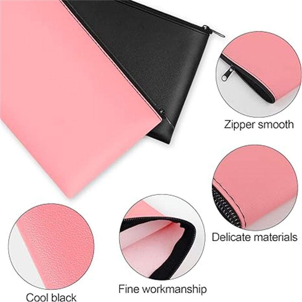 PU Leather Pu Bill Bag Small Compact Money Pouch Durable Cash Deposit Bag  Utility Pouch