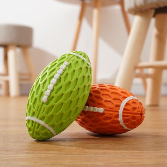 Hundezahnen Ball Kauspielzeug Quietschend Unzerstörbar Welpenzahnreinigung Spielzeug Haustier Zahngesundheit Interaktives Langeweile Spielzeug für Große Hunderassen