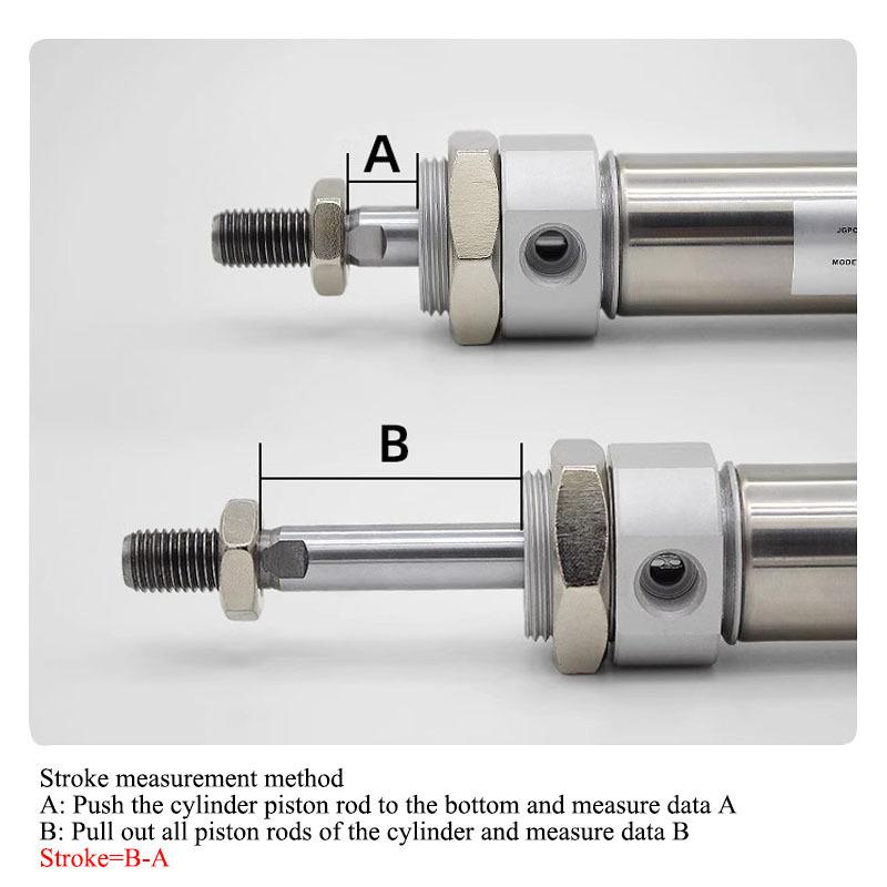 MA Pneumatic Air Cylinder Stainless Steel Mini Double Acting Single Rod 16/20/25/32/40 Bore 10~500mm Stroke MA32