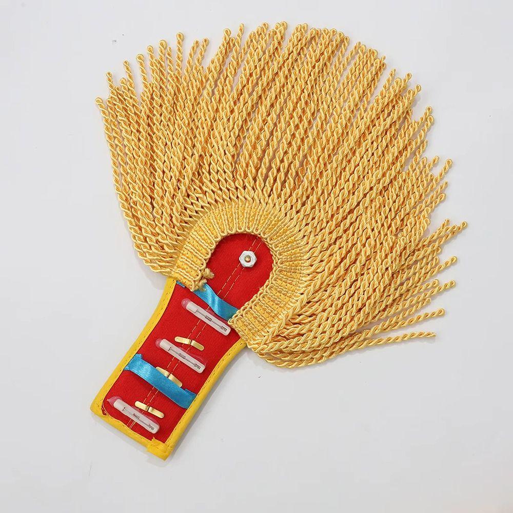 1Pair Multipurpose Tassel Fringe Epaulets Colorful Jackets Overcoats Epaulett for Drum Horn Band