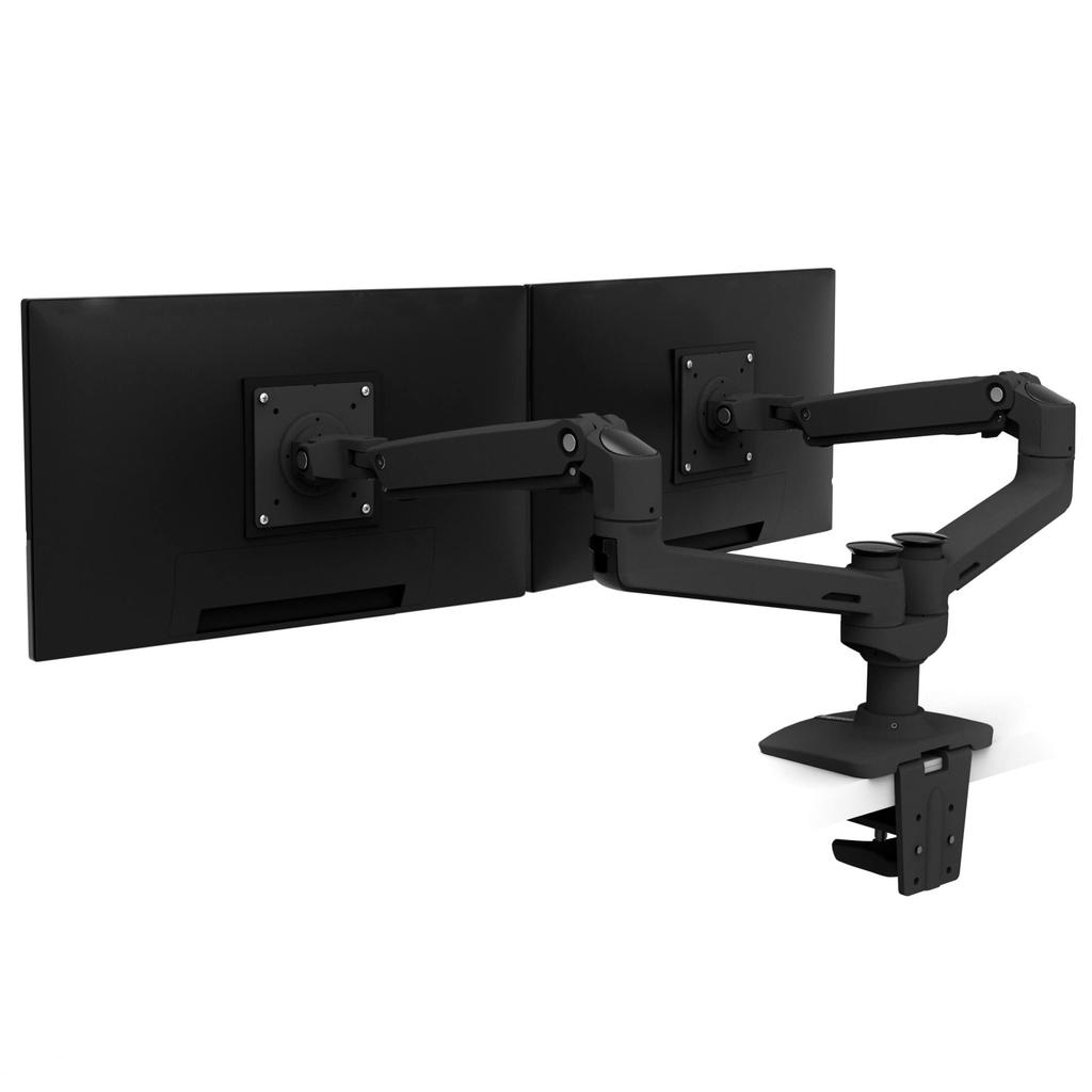 ERGOTRON LX Monitor Desk Dual Matte Up to VESA Product Arm, Mount, Horizontal, Black, 27-inch (6.4-18.1kg), Compatible, Number 45-245-224