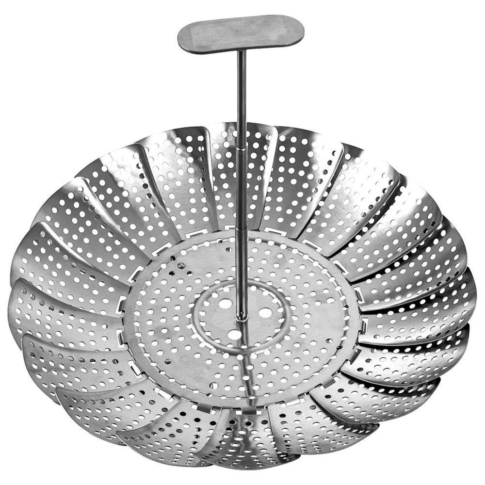 Orion Foldable Stainless Steel Steaming Insert for Vegetables and Dumplings 14-23 cm