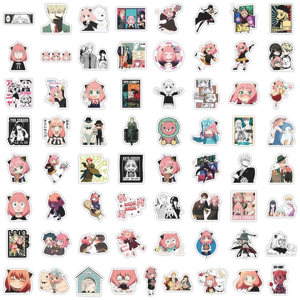 65PCS Stickers, Suitcase, Scooter, Guitar, Water Cup Waterproof Stickers