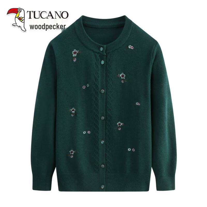 Women's Floral Embroidered Lightweight Cardigan for Seniors