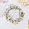 Badge Protector Anime Badge Holder Creative with Chain Pins Display Base Clear Transparent Acrylic Badge Flower