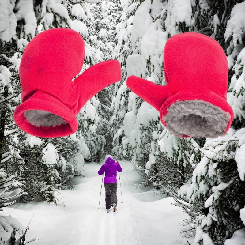 2-4Y Fleece Mitten Kids Winter Kids Mittens Plush Thick Warm Toddler Gloves Plush Gloves Mitts Kid Cycling Gloves