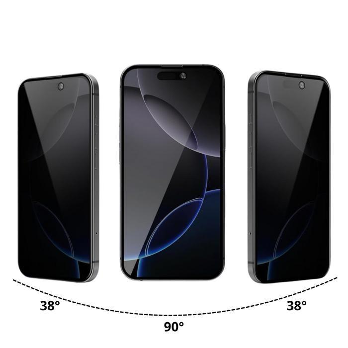 Verre Trempé - PHONILLICO - iPhone 17 - Pack de 4 - Anti Espion - Résistant aux rayures