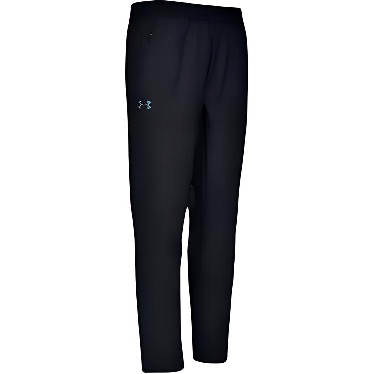 Under Armour Solid Color Logo Hooded Outdoor Warm Jacket Fleece Elastic Long Pants Casual Sports Set Men sets Black 24600708-001+23600801-001