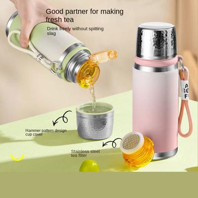 316 Te Termosmugg Kvinnlig Snygg Gradient Bärbar Handtag Studenter Gå ut till Skolan Stor Kapacitet Resekanna