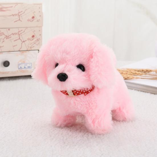 Kids Electric Plush Dog Toy Interactive Barking Nodding Movable Tail Walking Puppy Plushie Toddlers Educational Simulation Stuffed Animal Toy