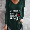 Size Shirt Plus T Print Vintage Cartoon 3d Tees Long Sleeve Loose Top Women Autumn V Neck Tshirts