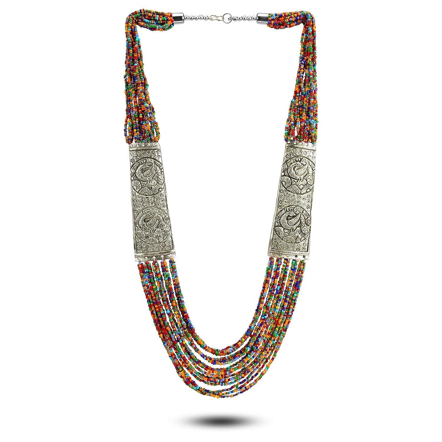 

Ювелирные изделия YouBella, античное немецкое серебро с оксидированным покрытием, ювелирные изделия из хлопчатобумажной нити в этническом стиле