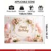 1pc, 2Dflat, Minimalist Luxury Style Birthday Banner, Perfect for Photography Backdrops and Home Décor, Enhancing Happiness. Wsj